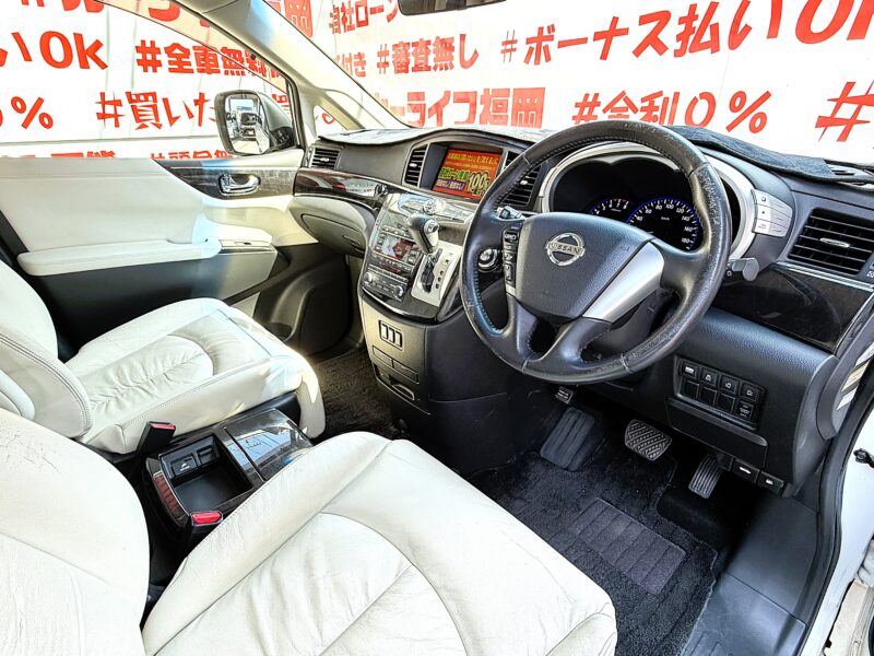 ELGRAND エルグランド ライダー 白本革シート仕様マニュアルシート【総合評価優良車】【特別仕様車】