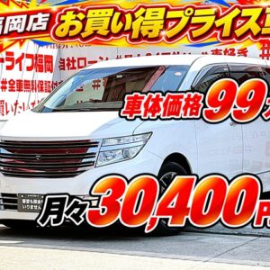 ELGRAND エルグランド　ライダー　白本革シート仕様マニュアルシート【総合評価優良車】【特別仕様車】