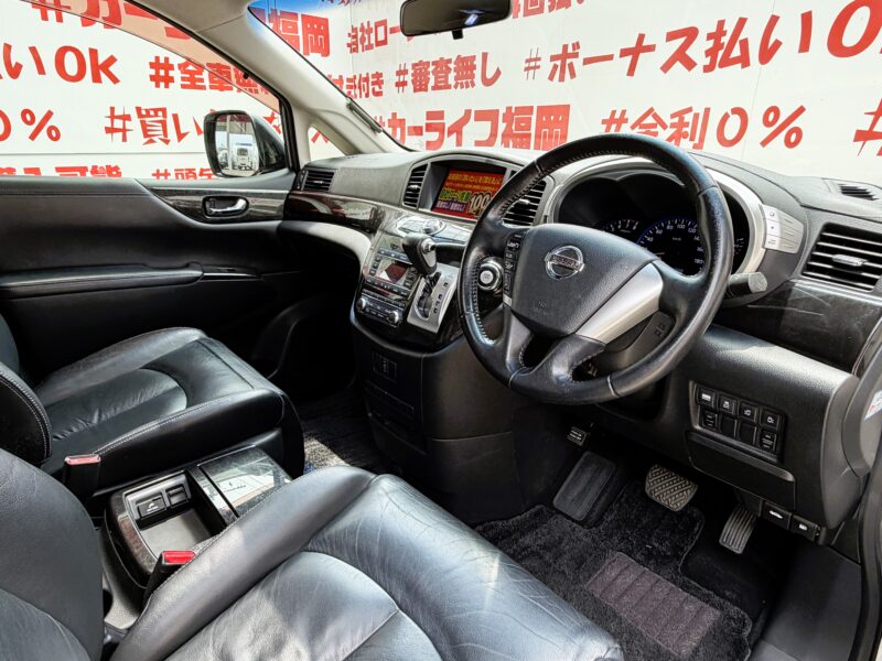 ELGRAND エルグランド ライダー ブラックライン 黒本革シート仕様マニュアルシート【特別仕様車】【カスタム】【車検2年付】
